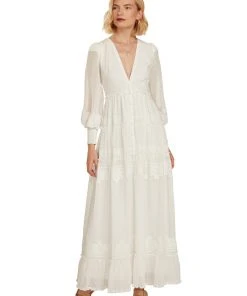 TRISH SCULLY SOFIA MAXI DRESS WHITE