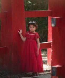 TRISH SCULLY GIOVANNA GOWN CRIMSON Girls 2T-6