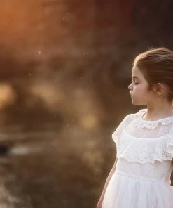 TRISH SCULLY GIRLS GIOVANNA GOWN WHITE