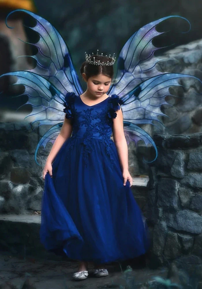 TRISH SCULLY BIANCA GOWN NAVY GIRLS 3 TRISH SCULLY BIANCA GOWN NAVY GIRLS