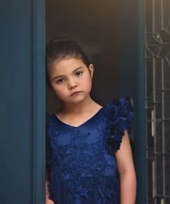 TRISH SCULLY BIANCA GOWN NAVY GIRLS 14 TRISH SCULLY BIANCA GOWN NAVY GIRLS