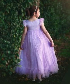 TRISH SCULLY HOME GIRLS CLARA GOWN LAVENDER