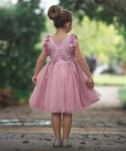 TRISH SCULLY GIRLS BIANCA DRESS ROSE