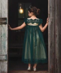 TRISH SCULLY ADRIANA DRESS EMERALD GIRLS 10 TRISH SCULLY ADRIANA DRESS EMERALD GIRLS