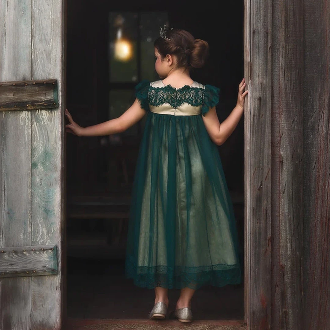 TRISH SCULLY ADRIANA DRESS EMERALD GIRLS 6 TRISH SCULLY ADRIANA DRESS EMERALD GIRLS