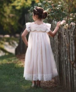 TRISH SCULLY GIRLS ADRIANA DRESS WHITE