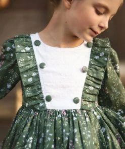 TRISH SCULLY LOLA DRESS SAGE FLORAL