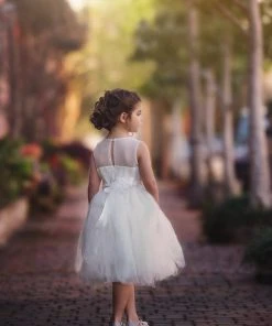 TRISH SCULLY FRANCESCA DRESS & BELT SET WHITE GIRLS