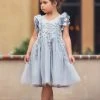 TRISH SCULLY BIANCA DRESS SILVER Baby Girls 0-24M 2 TRISH SCULLY BIANCA DRESS SILVER Baby Girls 0-24M