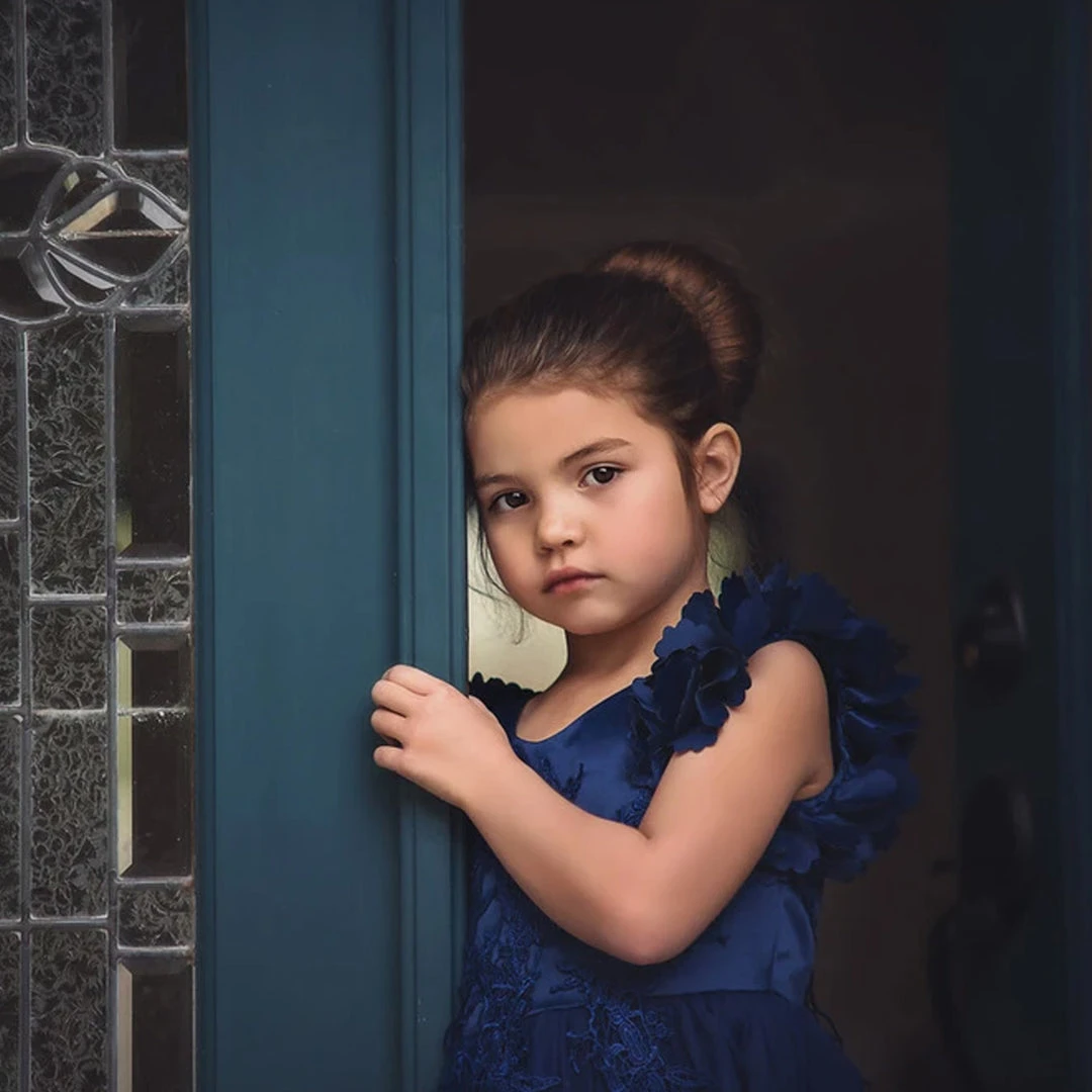 TRISH SCULLY BIANCA GOWN NAVY GIRLS 9 TRISH SCULLY BIANCA GOWN NAVY GIRLS