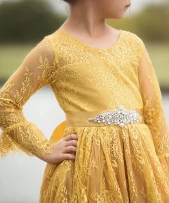 TRISH SCULLY AINSLEY DRESS & BELT SET TURMERIC