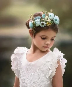 TRISH SCULLY GIRLS BIANCA DRESS WHITE