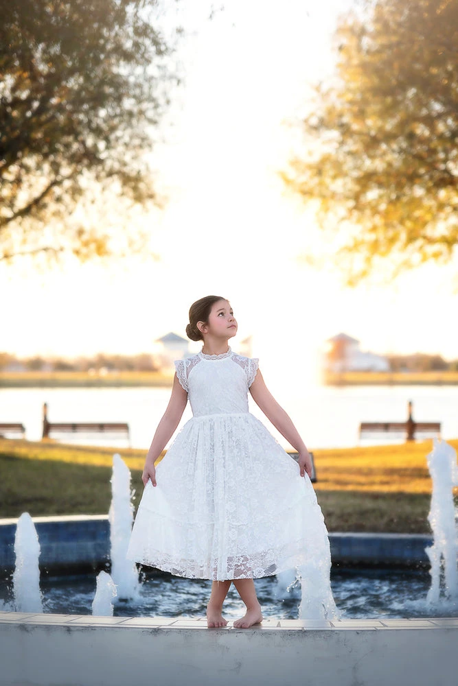 TRISH SCULLY GIRLS SYLVIE DRESS WHITE 3 TRISH SCULLY GIRLS SYLVIE DRESS WHITE