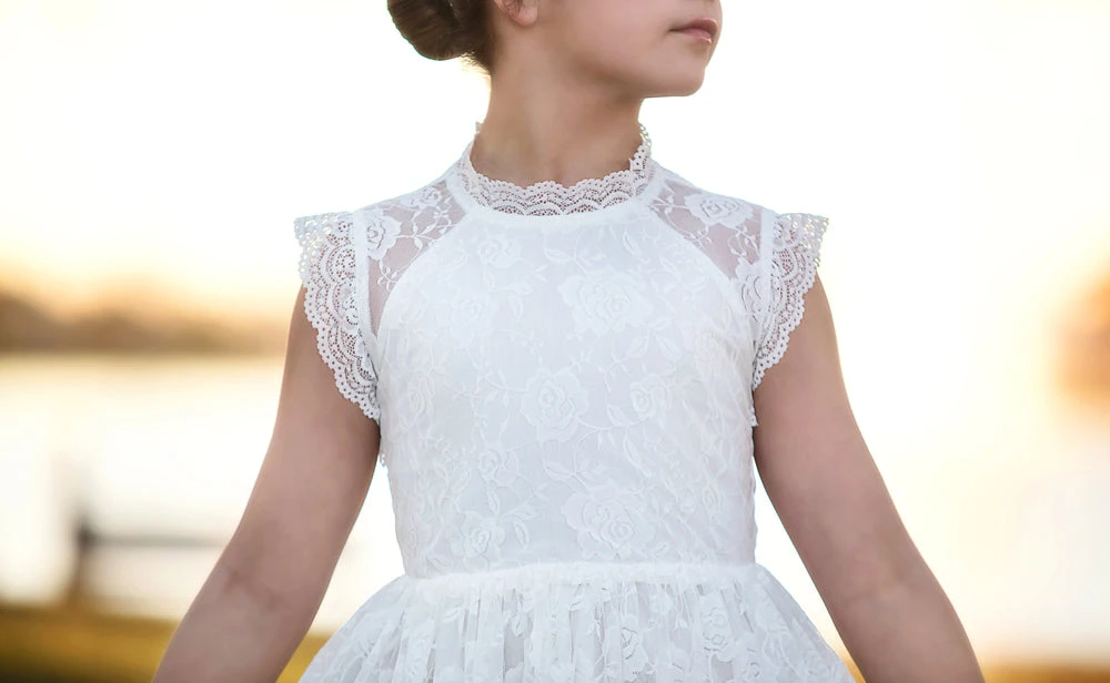 TRISH SCULLY GIRLS SYLVIE DRESS WHITE 4 TRISH SCULLY GIRLS SYLVIE DRESS WHITE