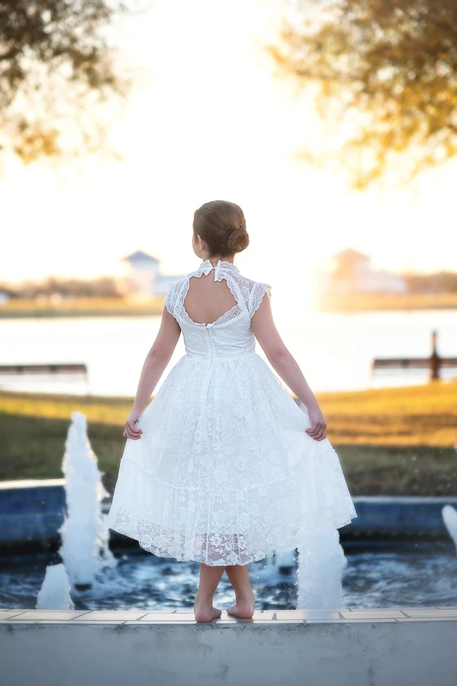 TRISH SCULLY GIRLS SYLVIE DRESS WHITE 5 TRISH SCULLY GIRLS SYLVIE DRESS WHITE