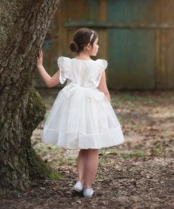 TRISH SCULLY GIRLS ALICE DRESS WHITE
