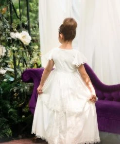 TRISH SCULLY ELLA GOWN WHITE GIRLS