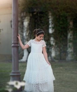 TRISH SCULLY HOME MEGHAN GOWN WHITE