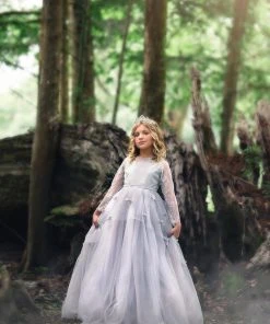 TRISH SCULLY HOME MARIPOSA GOWN SILVER GIRLS