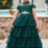 TRISH SCULLY ARIANA GOWN & BELT SET EMERALD
