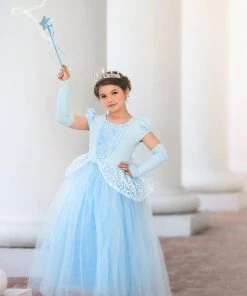 TRISH SCULLY HOME PRINCESS ADELINE GOWN & GLOVES SET BLUE Dress Up