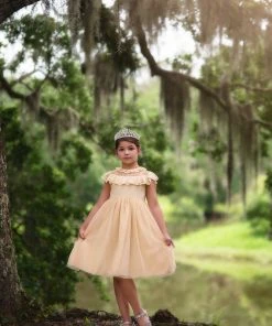 TRISH SCULLY GIOVANNA DRESS BUTTERSCOTCH GIRLS