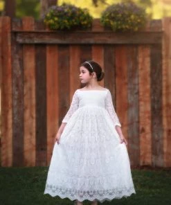 TRISH SCULLY ELLIE GOWN WHITE GIRLS