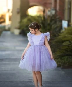TRISH SCULLY SALE MILLY DRESS SPARKLE LAVENDER