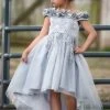 TRISH SCULLY HOME GIRLS BELLE GOWN SILVER