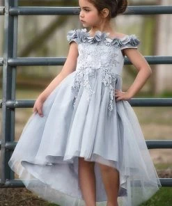 TRISH SCULLY HOME GIRLS BELLE GOWN SILVER