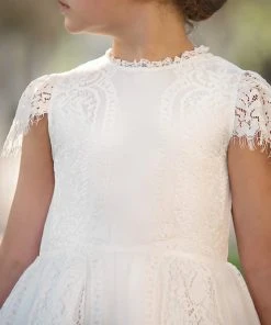 TRISH SCULLY HOME GIRLS GWENDOLYN GOWN WHITE