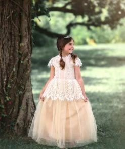 TRISH SCULLY HOME GIRLS GWENDOLYN GOWN-WHITE/NATURAL 9 TRISH SCULLY HOME GIRLS GWENDOLYN GOWN-WHITE/NATURAL