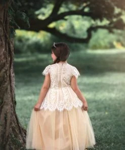 TRISH SCULLY HOME GIRLS GWENDOLYN GOWN-WHITE/NATURAL 10 TRISH SCULLY HOME GIRLS GWENDOLYN GOWN-WHITE/NATURAL