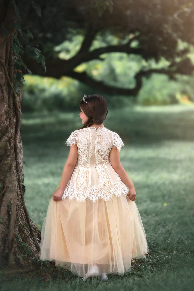 TRISH SCULLY HOME GIRLS GWENDOLYN GOWN-WHITE/NATURAL 6 TRISH SCULLY HOME GIRLS GWENDOLYN GOWN-WHITE/NATURAL