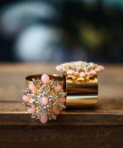 TRISH SCULLY HOME ITALIAN LINEN FLORAL EMBROIDERED NAPKINS, SET OF 4