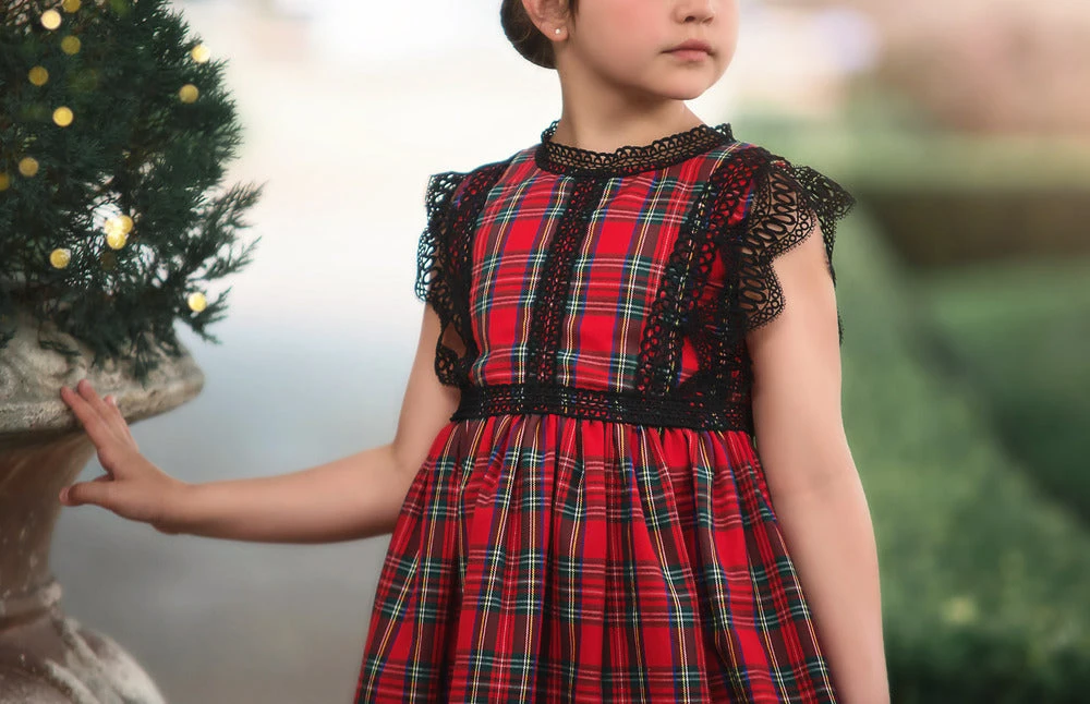 TRISH SCULLY GIRLS EVERLY DRESS STEWART TARTAN 4 TRISH SCULLY GIRLS EVERLY DRESS STEWART TARTAN