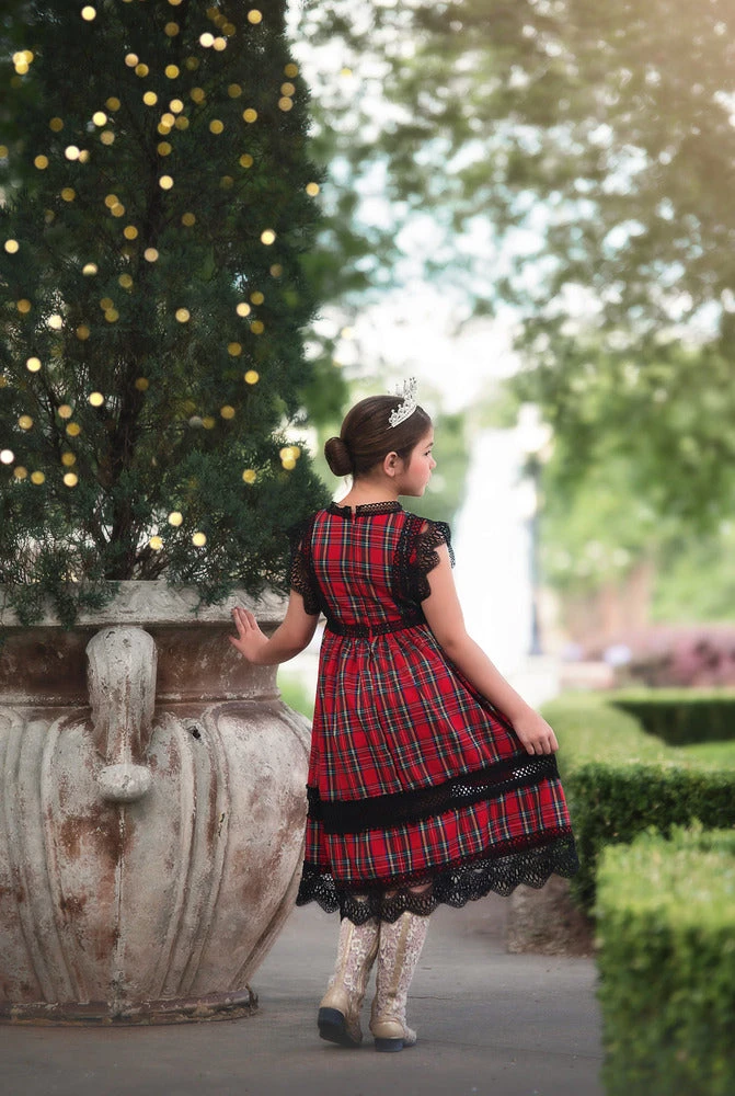 TRISH SCULLY GIRLS EVERLY DRESS STEWART TARTAN 5 TRISH SCULLY GIRLS EVERLY DRESS STEWART TARTAN