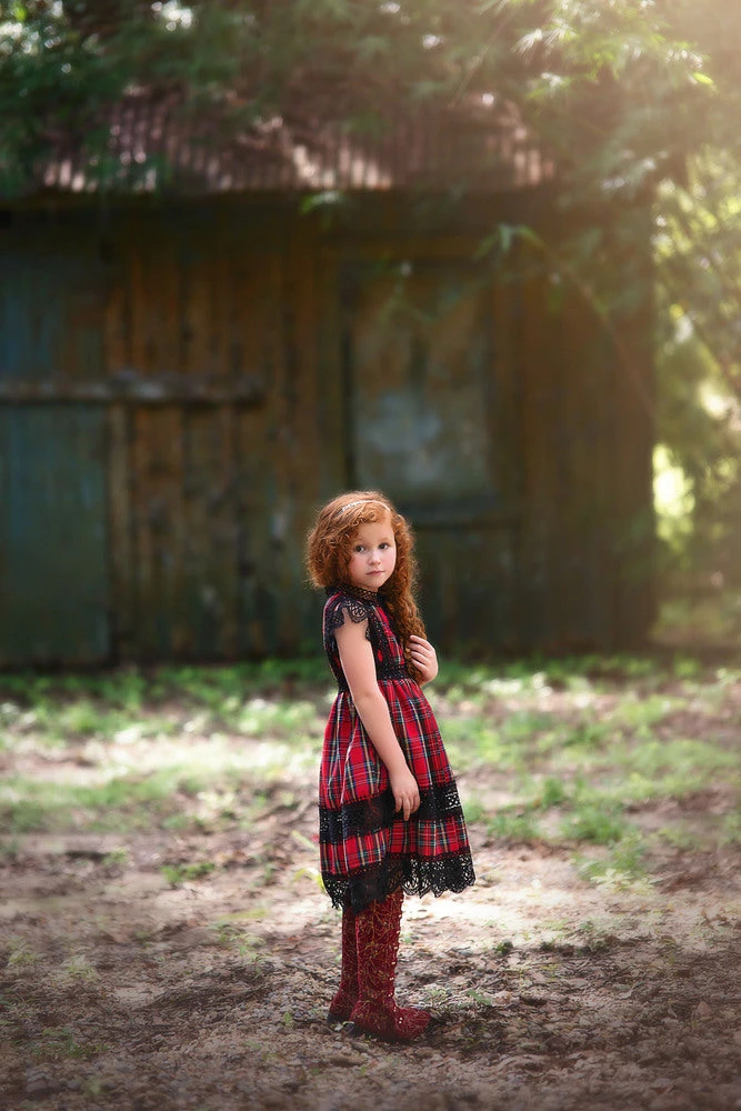 TRISH SCULLY GIRLS EVERLY DRESS STEWART TARTAN 6 TRISH SCULLY GIRLS EVERLY DRESS STEWART TARTAN