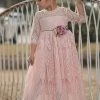 TRISH SCULLY HOME GIRLS BELLA RAFAELA GOWN & BELT SET PINK 2 TRISH SCULLY HOME GIRLS BELLA RAFAELA GOWN & BELT SET PINK