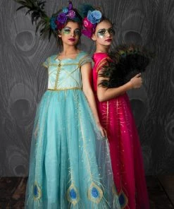 TRISH SCULLY HOME PEACOCK PRINCESS GOWN FUCHSIA