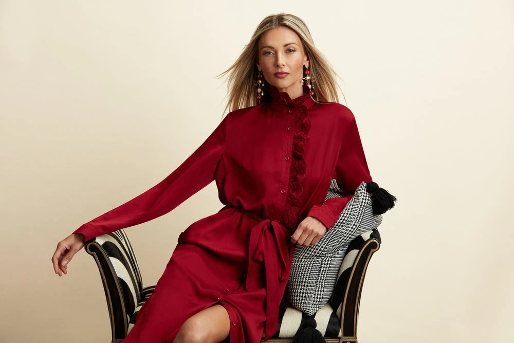 TRISH SCULLY LEA BUTTON DOWN MAXI DRESS 10 TRISH SCULLY LEA BUTTON DOWN MAXI DRESS