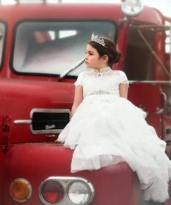 TRISH SCULLY HOME Shop All Girls Apparel ARIANA GOWN WHITE