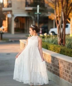 TRISH SCULLY DOMINIQUE MAXI DRESS WHITE GIRLS