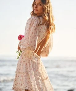 TRISH SCULLY WOMEN GRACE MINI DRESS PINK FLORAL 12 TRISH SCULLY WOMEN GRACE MINI DRESS PINK FLORAL