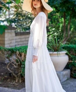 TRISH SCULLY SOFIA MAXI DRESS WHITE