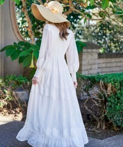 TRISH SCULLY SOFIA MAXI DRESS WHITE