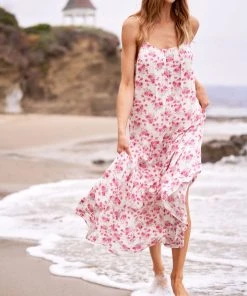 TRISH SCULLY WOMEN ALEXA MAXI DRESS PINK FLORAL