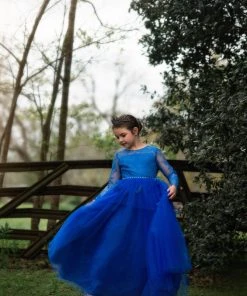 TRISH SCULLY HOME GIRLS MARIPOSA GOWN ROYAL BLUE