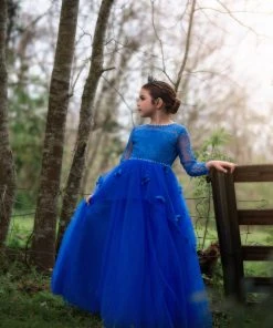 TRISH SCULLY HOME GIRLS MARIPOSA GOWN ROYAL BLUE