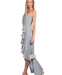 TRISH SCULLY WOMEN PAIGE GOWN SILVER BLUE